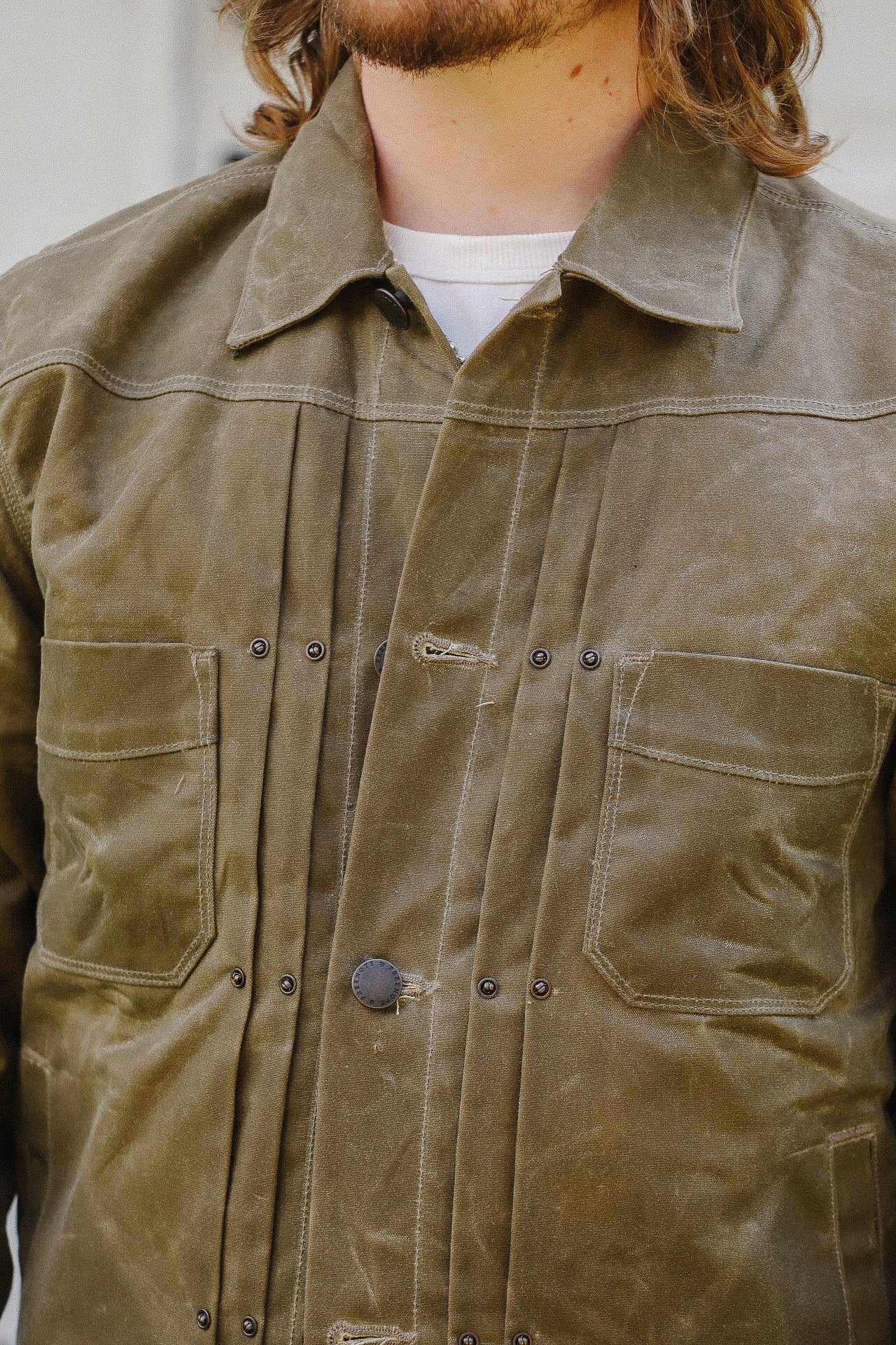 RJ-1 Riders Jacket Waxed Canvas- Tobacco