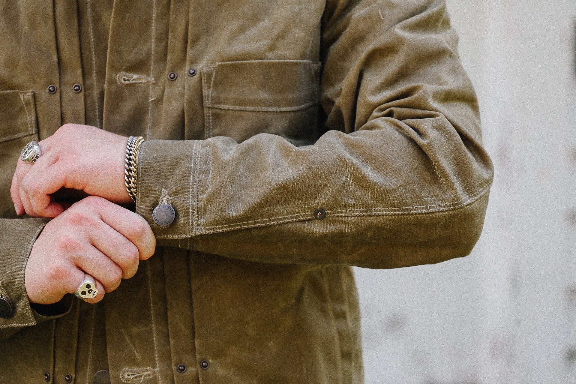 RJ-1 Riders Jacket Waxed Canvas- Tobacco