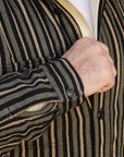 McAllen Shirt- Twill Stripe Black / Beige / Grey