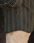 McAllen Shirt- Twill Stripe Black / Beige / Grey