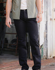 14oz Selvedge Denim Slim Tapered Cut Jeans - Indigo Overdyed Black IH-777S-142od