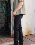14oz Selvedge Denim Slim Tapered Cut Jeans - Indigo Overdyed Black IH-777S-142od