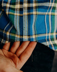 Ultra Heavy Flannel Tartan Check Western Shirt - Blue