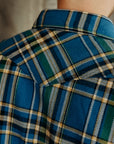 Ultra Heavy Flannel Tartan Check Western Shirt - Blue