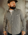 8oz Herringbone Hickory Stripe Work Shirt - Indigo
