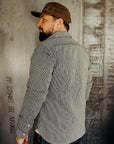 8oz Herringbone Hickory Stripe Work Shirt - Indigo