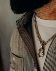 8oz Herringbone Hickory Stripe Work Shirt - Indigo