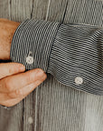 8oz Herringbone Hickory Stripe Work Shirt - Indigo