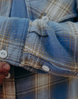 Crosscut Flannel- Powder Blue Plaid