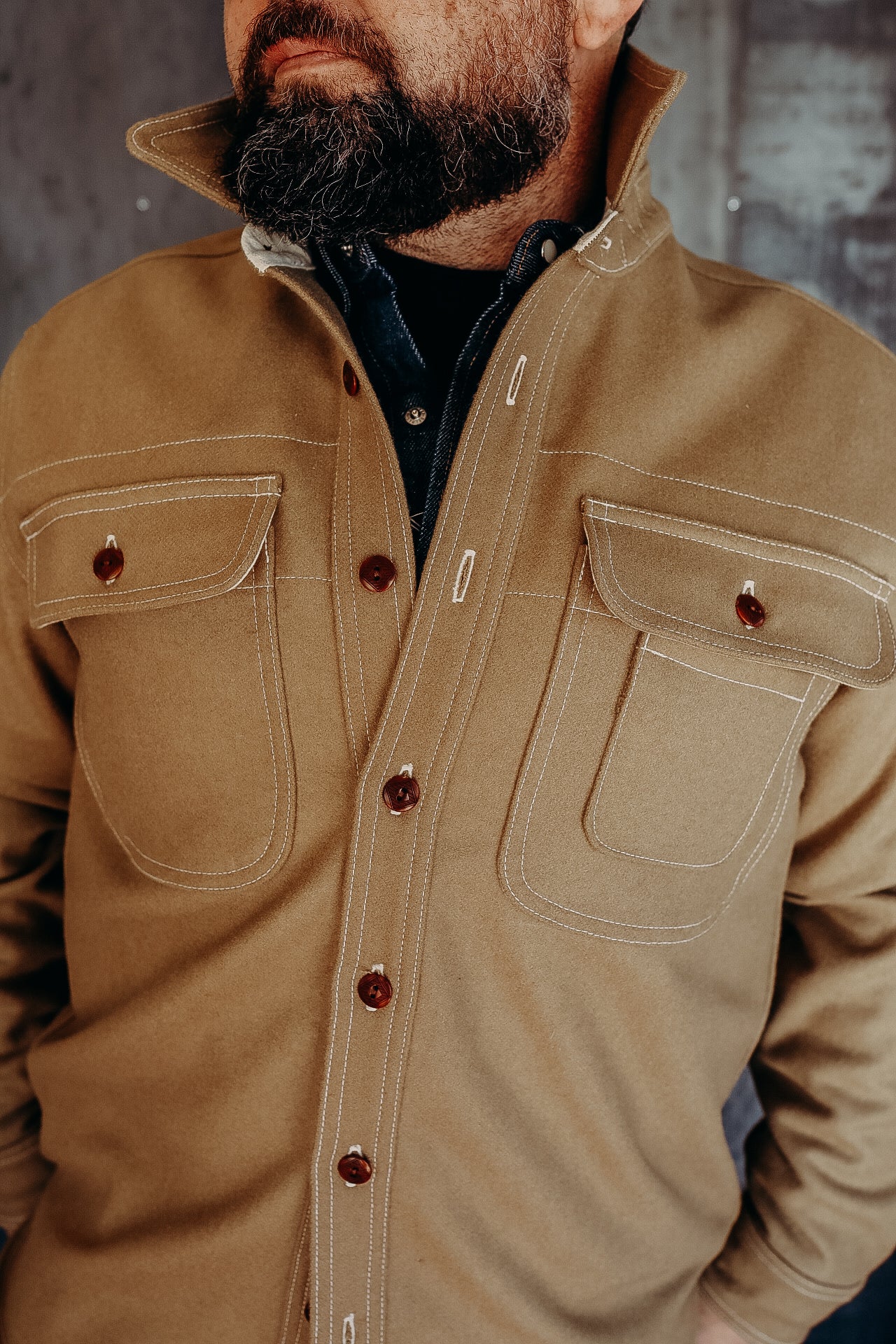 Huntsman Overshirt- Camel – Iron Shop Provisions
