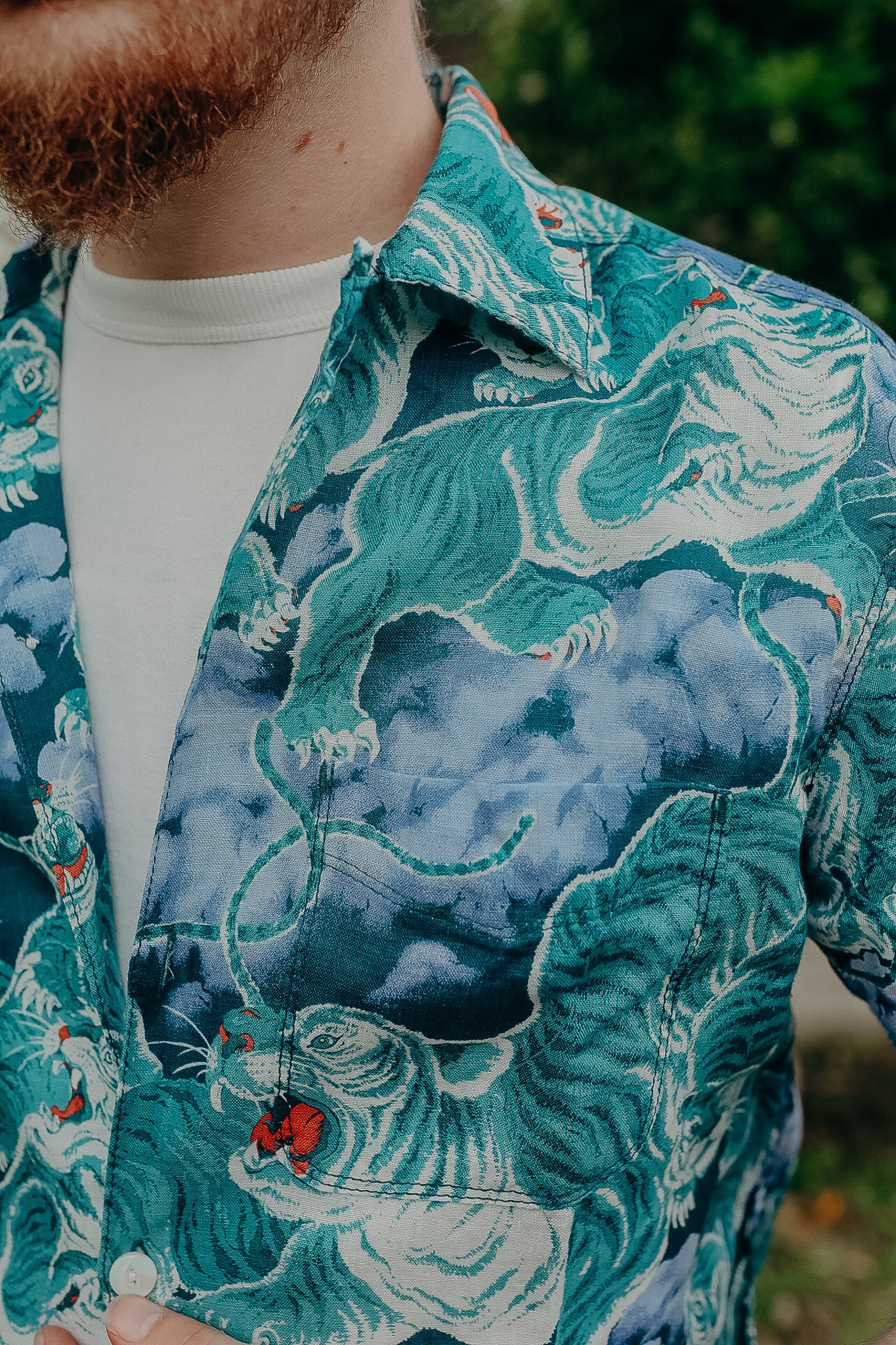 Turquoise Tiger Hawaiian Shirt – Iron Shop Provisions