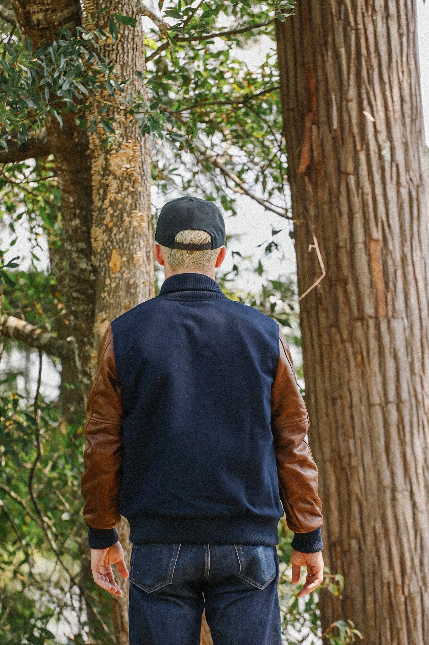Varsity Jacket -Dark Navy/ Luggage – Iron Shop Provisions