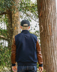 Varsity Jacket -Dark Navy/ Luggage