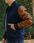 Varsity Jacket -Dark Navy/ Luggage