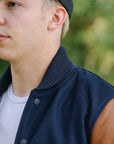 Varsity Jacket -Dark Navy/ Luggage