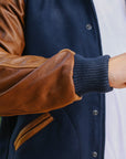 Varsity Jacket -Dark Navy/ Luggage