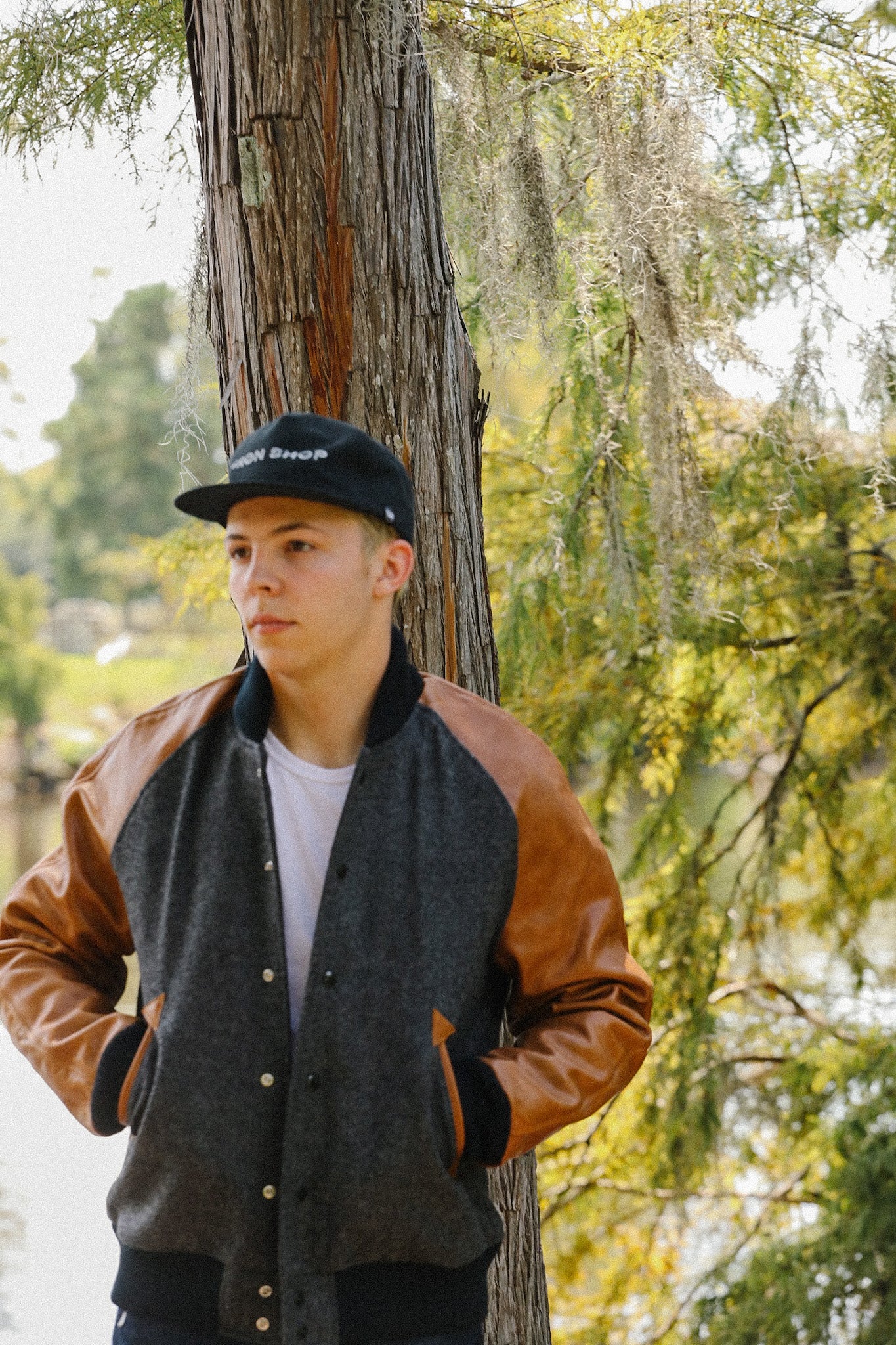 Raglan Varsity Jacket- Granite/Antique Rust – Iron Shop Provisions