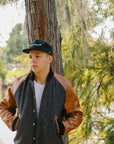 Raglan Varsity Jacket- Granite/Antique Rust