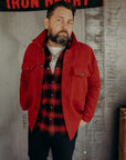 Ultra Heavy Flannel Ombré Check Western Shirt - Red/Black IHSH-130-RED