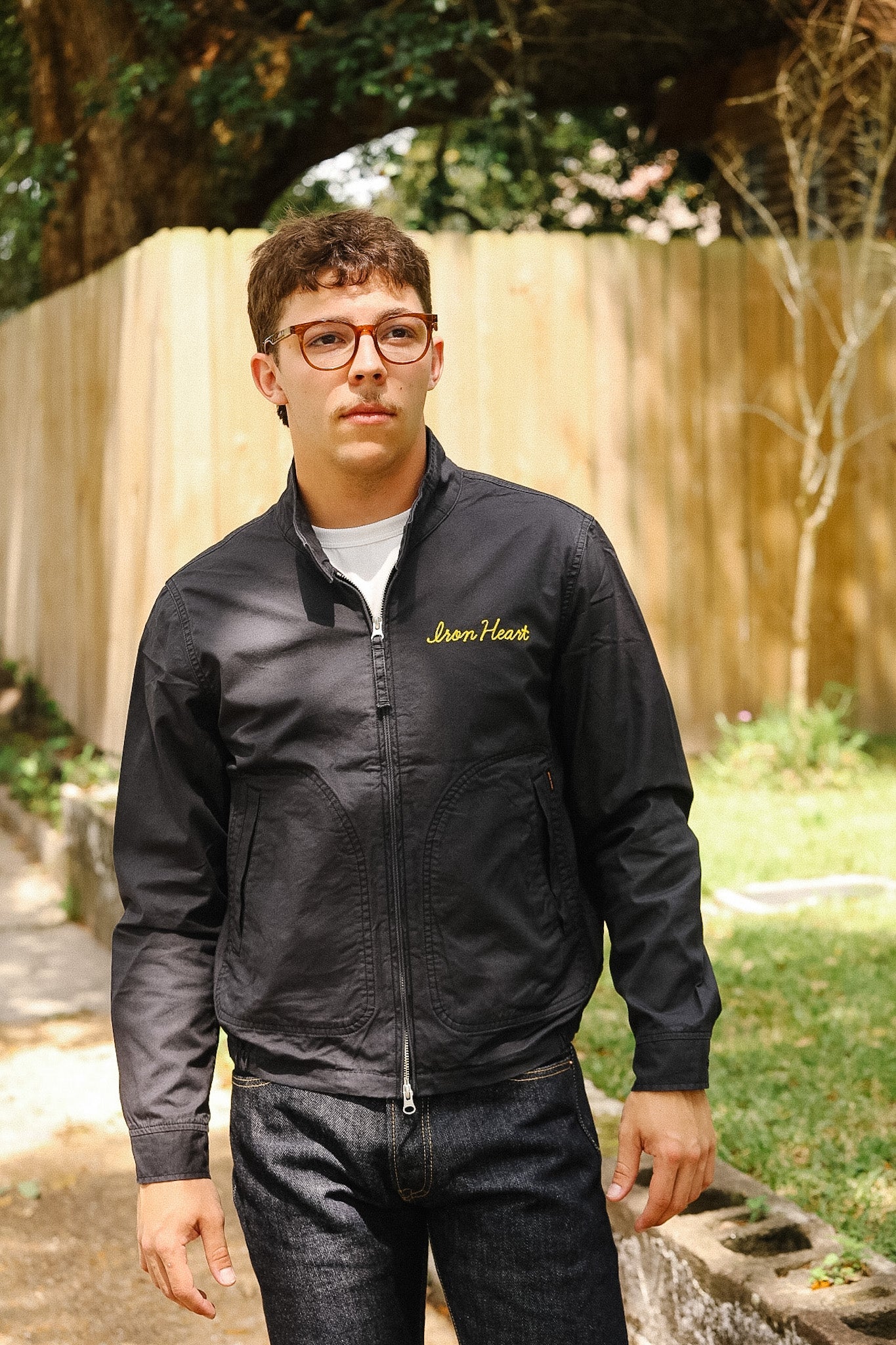IHJ-165-BLK Iron Heart 6.2oz Serge Drizzler Jacket - Black – Iron