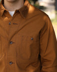 10oz Kurashikizome® Organic Cotton Duck Chore Jacket - Brown IHJ-148-BRN