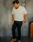 21oz Selvedge Denim Slim Cut Jeans - Superblack (Fades To Grey) IH-555S-SBG