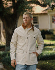 10oz Kurashikizome® Organic Cotton Duck Chore Jacket - Ivory IHJ-148-IVO