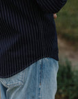 8.5oz Herringbone Stripe Western Shirt - Indigo IHSH-424-IND