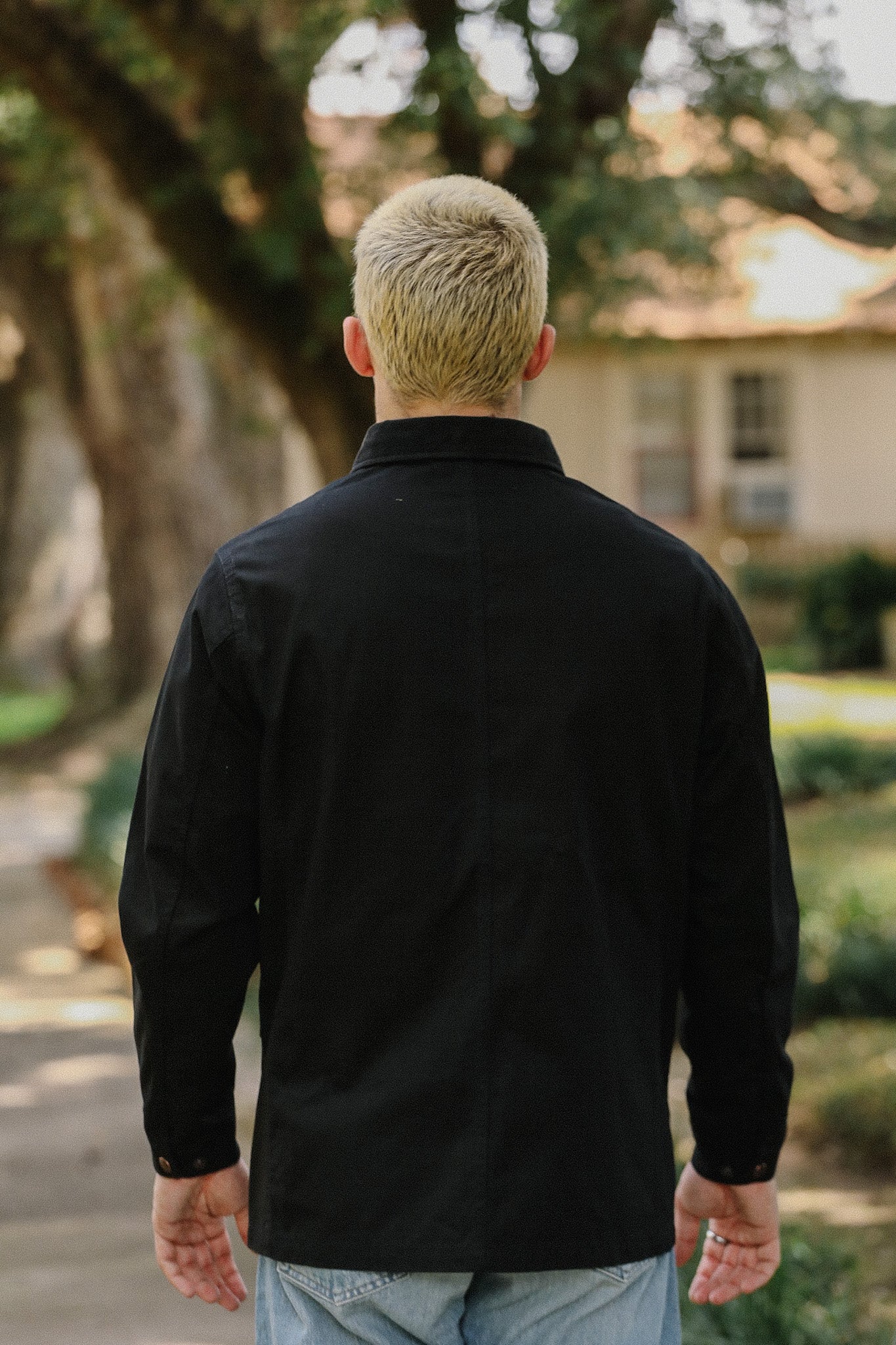 10oz Kurashikizome® Organic Cotton Duck Chore Jacket - Black IHJ