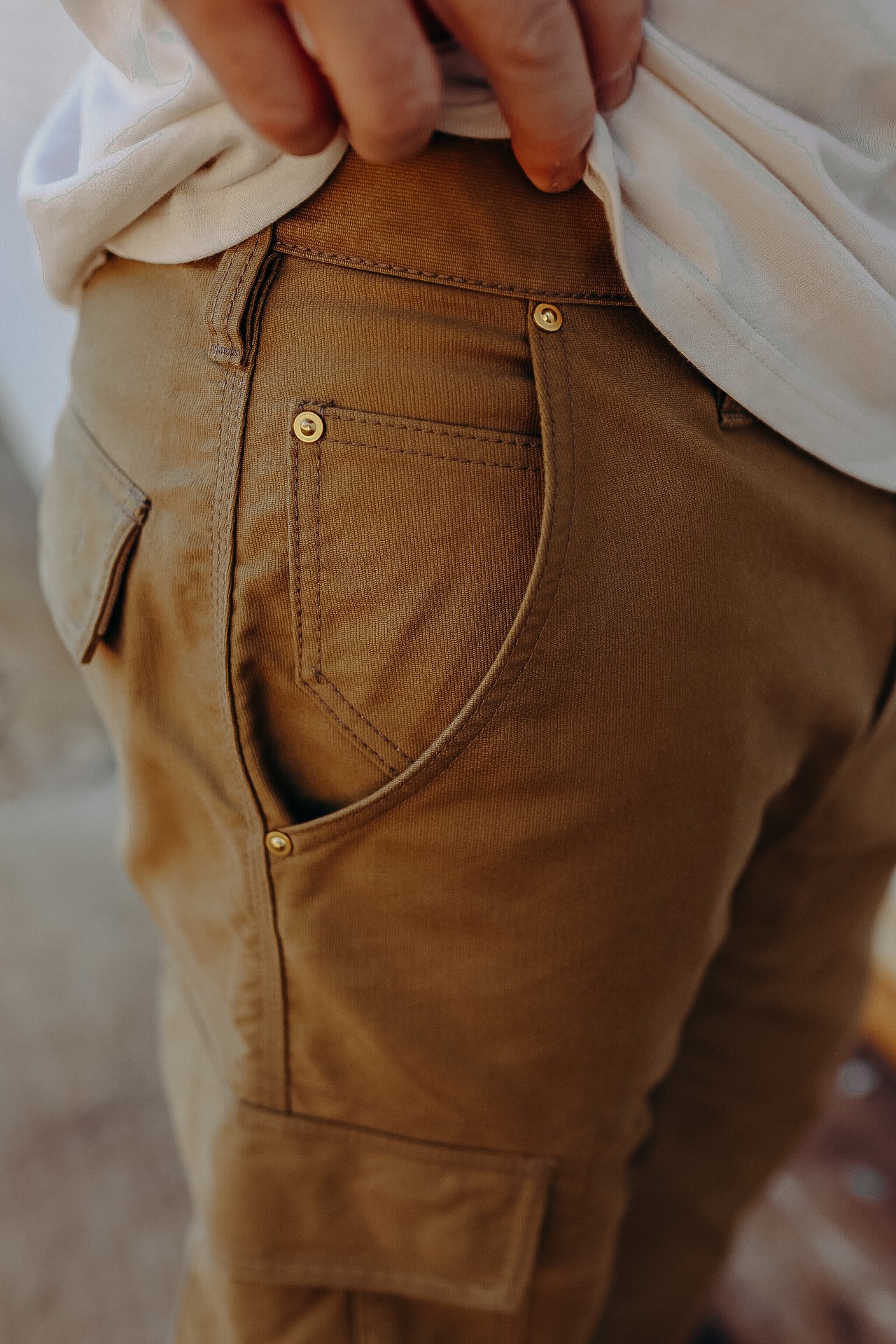 Whipcord Cargo Pants - Khaki IH-738-KHA