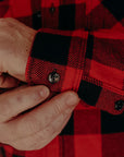 Ultra Heavy Flannel Buffalo Check Work Shirt - Red/Black