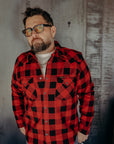 Ultra Heavy Flannel Buffalo Check Western Shirt - Red/Black IHSH-232-RED