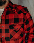 Ultra Heavy Flannel Buffalo Check Western Shirt - Red/Black IHSH-232-RED