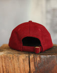Unstructured Wool Baseball Hat - Burgundy