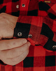 Ultra Heavy Flannel Buffalo Check Western Shirt - Red/Black IHSH-232-RED