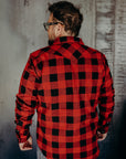 Ultra Heavy Flannel Buffalo Check Western Shirt - Red/Black IHSH-232-RED