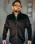 14oz Selvedge Denim Western Shirt - Black/Black IHSH-295-BB