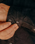 14oz Selvedge Denim Western Shirt - Black/Black IHSH-295-BB