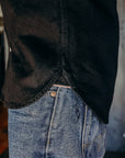 14oz Selvedge Denim Western Shirt - Black/Black IHSH-295-BB