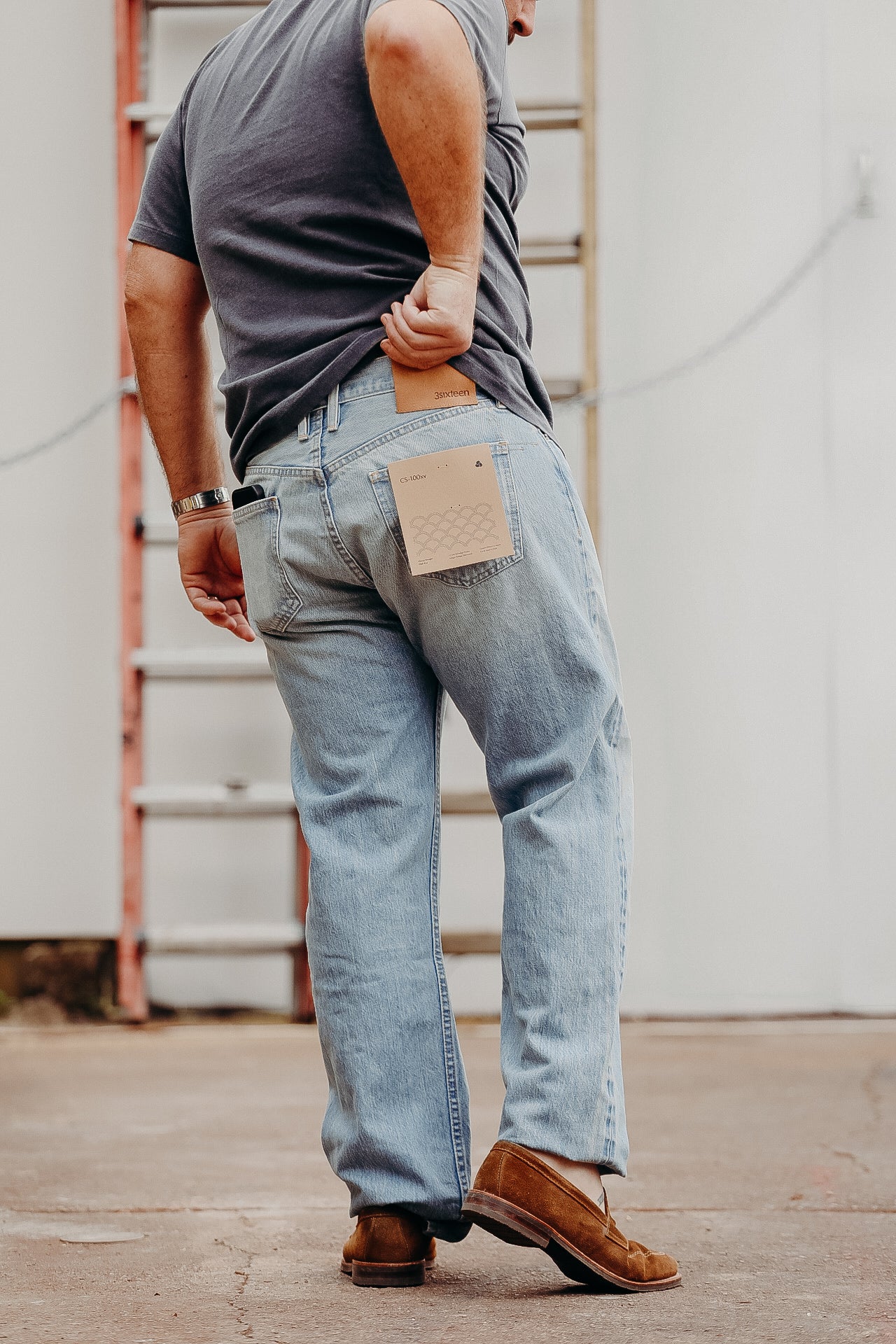 CS-100xv Classic Straight- Indigo Selvedge Vintage Wash – Iron