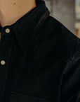 Kyoto black crest dyed western shirt