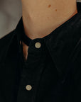 Kyoto black crest dyed western shirt