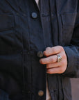 RJ-1 Riders Jacket Waxed Canvas- Black