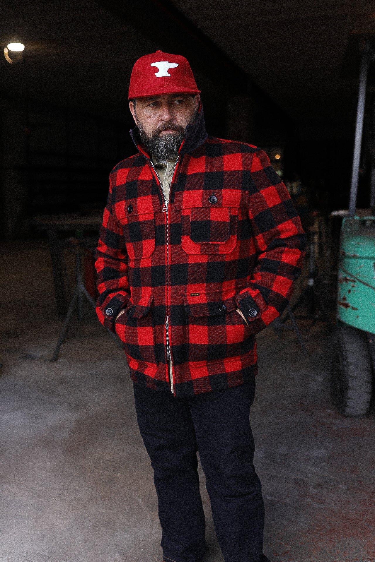 Red plaid hunting jacket new arrivals