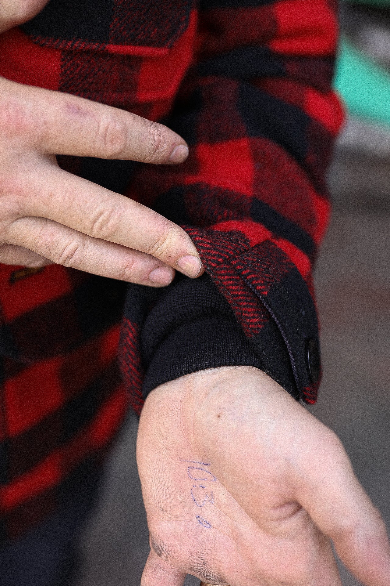 Wool Buffalo Check Hunting Jacket - Red IHW-19-RED