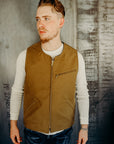 Iconic Vest- Bedford Cord, Dark Beige