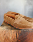 6221L Unlined Penny Loafer- Snuff Suede with Rubber Sole