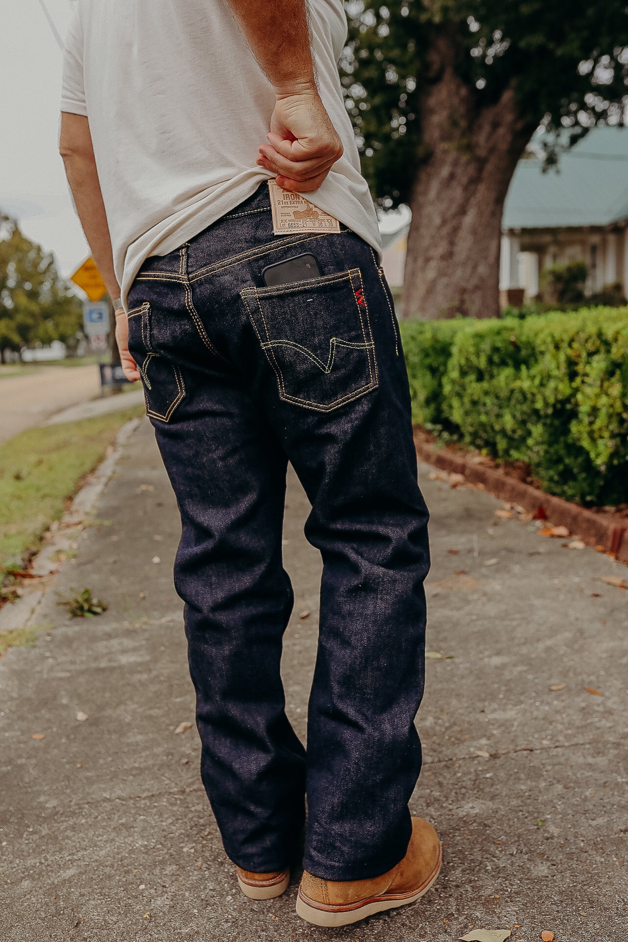 21oz Selvedge Denim Slim Straight Cut Jeans - Indigo IH-666S-21