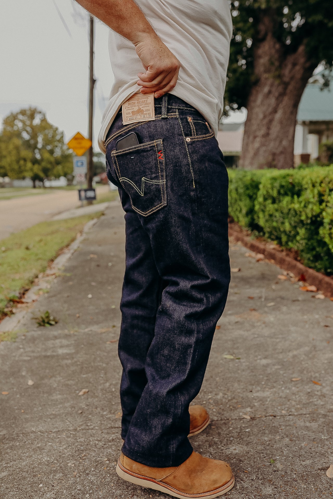 21oz Selvedge Denim Slim Straight Cut Jeans - Indigo IH-666S-21