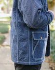 10oz Selvedge Denim Blanket Lined Chore Jacket - Indigo IHJ-149-IND